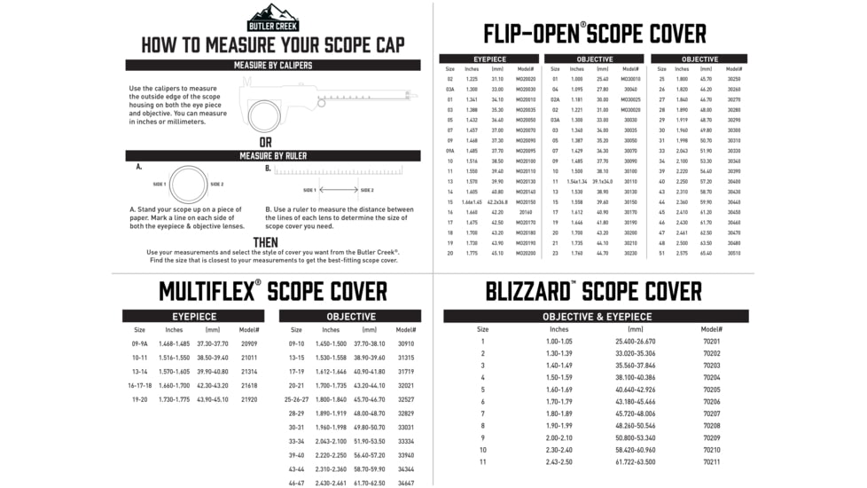 Butler Creek MultiFlex FlipOpen Rifle Scope Eyepiece Lens Covers 21920 + Best Rated